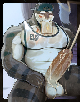 anthro backwards_baseball_cap backwards_hat balls barazoku baseball_cap big_muscles big_pecs big_penis bodily_fluids bread clothed clothing cum cumshot ejaculation erection food furgonomic_headwear furgonomics genital_fluids genitals glans hair hair_through_hat hat headgear headwear huge_muscles huge_pecs huge_penis huge_thighs male manly muscular muscular_anthro muscular_arms muscular_legs muscular_male muscular_thighs orgasm partially_clothed pecs penis solo thick_arms thick_penis thick_thighs vein veiny_penis vo7gu46xduh36 hi_res