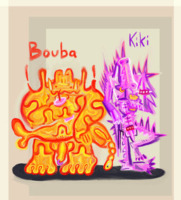 4_toes abs accessory anthro armlet balls beverage cock_ring container cup drinking drinking_straw duo fangs feet genital_piercing genitals jewelry male male/male orange_body penis penis_accessory penis_jewelry penis_piercing piercing purple_body spikes spikes_(anatomy) teeth toes underbite cagorical bouba/kiki_effect absurd_res hi_res