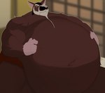 anthro beard belly big_belly facial_hair humanoid_hands male obese obese_male overweight overweight_male solo tkckid teenage_mutant_ninja_turtles master_splinter mammal murid murine rat rodent 2025 absurd_res hi_res