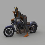 anthro anus areola biker cigar exposure_variation female genitals motorcycle nipples nude pussy solo tattoo vehicle bambookat canid canine canis dobermann domestic_dog mammal pinscher 1:1 3d_(artwork) animated digital_media_(artwork) hi_res huge_filesize no_sound short_playtime turntable_(animation) webm