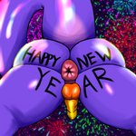 anthro anus balls big_butt body_writing butt fireworks genitals holidays male penis puffy_anus solo thick_thighs writing_on_butt thekoboldsummoner new_year new_years_day voltu kobold scalie 1:1 absurd_res hi_res