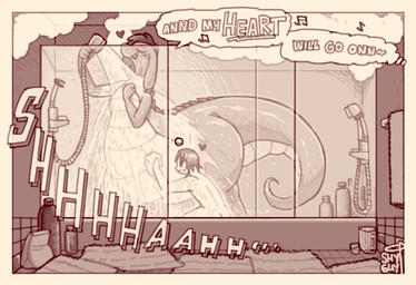 anthro assisted_bathing bathing bathroom belly big_belly bottom_heavy dialogue duo female female_anthro human_on_anthro interspecies larger_anthro larger_female male male_human one_eye_obstructed pear-shaped_figure scales scutes semi-anthro shower showering showering_together singing singing_in_the_shower size_difference smaller_human smaller_male steam tail tailbutt thick_tail thick_thighs towel water wide_hips shyguy9 mythology no_nut_november no_nut_sabotage ginger_(shyguy9) guy_(shyguy9) dragon human mammal mythological_creature mythological_scalie scalie meme