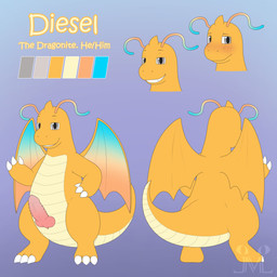 anthro bedroom_eyes belly claws clothed clothing digitigrade erection genitals grey_eyes hybrid_genitalia hybrid_penis knot looking_at_viewer male narrowed_eyes orange_body orange_scales penile_spines penis scales seductive shy slit_penis smug solo tan_belly wings jm-luxro mythology nintendo pokemon fan_character dragon dragonite generation_1_pokemon mythological_creature mythological_scalie pokemon_(species) scalie 1:1 absurd_res hi_res model_sheet
