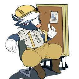 5_fingers anthro blue_body blue_fur clothed clothing fingers flat_cap footwear fur gloves hair handwear hat headgear headwear legwear looking_at_viewer male simple_background sitting socks solo suspenders topwear white_background white_body white_fur white_hair owy animal_crossing nintendo kicks_(animal_crossing) mammal mephitid skunk 1:1 2019 digital_drawing_(artwork) digital_media_(artwork) hi_res
