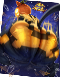 anthro big_butt bodily_fluids bodysuit bone breath butt butt_focus cat_tail clothing feet female food for_a_head fruit glistening glistening_butt holidays huge_butt jack-o'-lantern light looking_at_viewer looking_back low-angle_view motion_blur motion_lines onomatopoeia plant presenting presenting_hindquarters pumpkin pumpkin_head rear_view seductive shaking_butt skeleton skinsuit solo sound_effects sweat sweatdrop tail text thick_thighs tight_clothing twerking wide_hips yellow_eyes pinkybop epic_games fortnite halloween spice_(fortnite) felid feline felis mammal object_head 2025 absurd_res digital_media_(artwork) english_text hi_res lighting