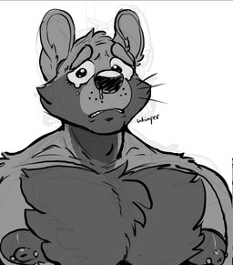 anthro areola barazoku barbell_piercing big_eyes big_muscles big_pecs bodily_fluids body_hair chest_hair countershade_face countershade_fur countershading crying eyebrows eyelashes fur hairy head_tuft looking_at_viewer male male_anthro monotone_background multicolored_body multicolored_fur muscular muscular_anthro muscular_male nipple_barbell nipple_piercing nipples onomatopoeia pecs piercing sad simple_background snot solo sound_effects tears teeth text thick_eyebrows tuft whimper whisker_spots whiskers white_background nargleflex delta_(nargleflex) african_civet civet mammal viverrid bust_portrait digital_drawing_(artwork) digital_media_(artwork) english_text greyscale monochrome portrait sketch