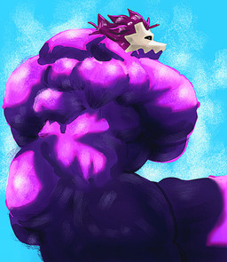 anthro big_muscles big_pecs big_penis biped erection genitals huge_muscles huge_pecs huge_penis hyper hyper_genitalia hyper_muscles hyper_penis male male_anthro muscular pecs penis purple_body solo standing vein veiny_penis bigboi spp82446 hi_res