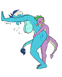 age_difference anthro areola biped blue_body blue_nipples blue_spines breasts duo female female_penetrated green_spines horn larger_female male male/female male_penetrating nipples nude older_female penetration penile penile_penetration purple_body sex side_view simple_background size_difference smaller_male tongue tongue_out young younger_male pia-sama friendship_is_magic hasbro my_little_pony mythology princess_ember_(mlp) spike_(mlp) dragon mythological_creature mythological_scalie scalie digital_media_(artwork) hi_res