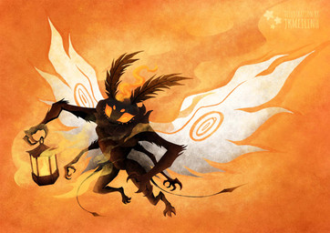 2_tails 3_toes 4_arms 4_eyes 4_fingers ambiguous_gender antennae_(anatomy) anthro black_body featureless_crotch feet fingers fluffy flying fog holding_lantern holding_object lamp lantern magic membrane_(anatomy) membranous_wings multi_arm multi_eye multi_limb multi_tail nude orange_background orange_eyes simple_background smoke solo star_symbol tail text toes white_wings wings jkmeilinh arthropod insect lepidopteran monster moth 2023 colored english_text hi_res signature