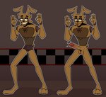 balls bow_tie clothed clothing eyebrows genitals glistening glistening_genitalia glistening_penis machine male pattern_background paws penis scut_tail short_tail simple_background solo tail tongue tongue_out underwear underwear_only mrdu3 ratwork five_nights_at_freddy's five_nights_at_freddy's_3 scottgames springtrap_(fnaf) animatronic lagomorph leporid mammal rabbit robot absurd_res hi_res model_sheet