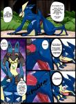 anal anal_penetration anthro anus balls blue_balls blue_body colored comic dialogue duo english_text erection fur gaping gaping_anus generation_4_pokemon generation_6_pokemon genitals greninja heart_symbol hi_res kivwolf knot lucario male male/male male_penetrated male_penetrating male_penetrating_male nintendo outside penetration penis pokemon pokemon_(species) red_eyes redoxx sex shocked text third-party_edit url
