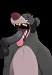 anthro balls big_tongue disembodied_hand duo fellatio fur genitals ghost_hand grey_body grey_fur looking_up male male/male mouth_shot open_mouth oral penile penis penis_on_tongue sex sharp_teeth solo_focus teeth tongue tongue_out magzol disney the_jungle_book baloo bear mammal sloth_bear ursine absurd_res alpha_channel hi_res