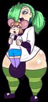 ambiguous_gender anthro balls clothing duo femboy genitals legwear male male/ambiguous male/male stockings thigh_highs thong underwear desbjust junk_(desbjust) maz_(desbjust) human mammal mouse murid murine rodent alpha_channel