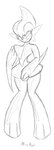 breast_shrinking bulge_growth female ftm_transformation gender_transformation goo_transformation intersex latex latex_body latex_transformation looking_at_self male null_bulge transformation chaoscroc nintendo pokemon gallade generation_4_pokemon human humanoid mammal pokemon_(species) hi_res monochrome sketch