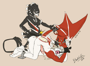anal anal_penetration avian ball_gag bdsm blackgriffin bondage bound collar cum demon dildo dragon gag gryphon hands-free kabaoum male noire_(blackgriffin) orgasm pegging penetration sex_toy strapon tongue
Rating: Explicit
Score: 2
User: Spinal22
Date: April 11, 2014