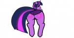 big_butt blush butt clothing female feral fur hair looking_back multicolored_hair panties purple_body purple_fur purple_hair shy simple_background solo two_tone_hair underwear kackysocks friendship_is_magic hasbro my_little_pony twilight_sparkle_(mlp) equid equine horse mammal pony