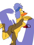 anthro breasts duo erection female male male/female nude penis_silhouette sunbathing smutleyart duckman bernice_florence_hufnagel_(duckman) anatid anseriform avian bird duck hi_res