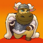 anthro armor brown_body brown_fur cape chibi clothed clothing fur headgear helmet humanoid_hands male solo viking_helmet angusburgers animal_crossing nintendo vic_(animal_crossing) bison bovid bovine mammal 1:1 2020 hi_res