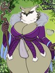 anthro beak big_breasts breasts brown_eyes claws clothed clothing eyewear feathers female glasses leaf non-mammal_breasts robe robe_only skimpy solo staff thick_thighs jyto unicorn_overlord vanillaware ramona_(unicorn_overlord) avian bird owl 2024 3:4 hi_res