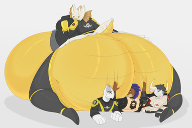 anthro armor belly big_belly big_butt butt cape clothing female group male male/female obese overweight thick_thighs aaanya halo_(series) helldivers microsoft nintendo pokemon xbox_game_studios democratic_bug kiv_(raptormocha) alien bovid bovine cattle generation_2_pokemon kig-yar legendary_pokemon lugia mammal pokemon_(species) scalie terminid absurd_res hi_res