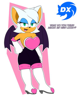 anthro armwear bat_wings big_breasts big_ears black_bodysuit black_clothing black_nose black_skinsuit blue_eyeshadow bodysuit boots breasts cleavage clothed clothing dialogue elbow_gloves eyelashes eyeshadow female footwear front_view fur gloves green_eyes handwear head_tuft knee_boots knee_highs legwear looking_at_viewer makeup membrane_(anatomy) membranous_wings open_mouth open_smile orange_body orange_fur pink_background purple_wings shoes side_boob simple_background skinsuit smile solo talking_to_viewer text thick_thighs tight_clothing tuft white_background white_body white_boots white_clothing white_footwear white_fur white_gloves white_handwear wide_hips wings duskxvi sega sonic_the_hedgehog_(series) rouge_the_bat bat mammal absurd_res hi_res