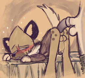 all_fours anal anal_penetration animal_genitalia animal_penis anthro anthro_on_anthro anthro_penetrated anthro_penetrating anthro_penetrating_anthro bent_over bite biting_lip biting_own_lip blush bottomless clothed clothing doggystyle duo equine_genitalia equine_penis faceless_character faceless_male from_behind_position genitals looking_back male male/male male_penetrated male_penetrating male_penetrating_male medial_ring penetration penile penile_penetration penis penis_in_ass self_bite sex sparkles canaryprimary aggretsuko sanrio haida_(aggretsuko) tadano_(aggretsuko) asinus donkey equid equine hyena mammal spotted_hyena 2021 spot_color