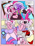 anthro big_breasts bodily_fluids breasts chaos_elfilis chinchilla chinchillid comic crying duo english_text female heart_symbol hi_res kirby_(series) kirby_and_the_forgotten_land lewdchuu_(artist) male male/female mammal marx_(kirby) nintendo p.k-98 pink_body purple_body rodent tears text white_body