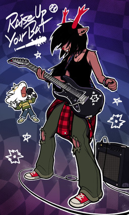 ambiguous_gender anthro antlers black_hair bottomwear breasts brown_body brown_fur clothed clothing clothing_around_waist converse_shoes duo electric_guitar electronics eyewear female flannel_shirt fully_clothed fur glasses green_clothing green_sweater green_topwear guitar hair holding_microphone holding_object horn jewelry microphone musical_instrument necklace pants playing_guitar playing_music plucked_string_instrument red_antlers red_nose shirt shirt_around_waist singing speaker string_instrument sweater tank_top text tied_shirt tomboy topwear torn_bottomwear torn_clothing torn_pants wearing_glasses white_body white_fur vaporeight converse deltarune undertale undertale_(series) asriel_dreemurr dess_holiday bovid caprine deer goat mammal monster new_world_deer reindeer english_text hi_res male_(lore)