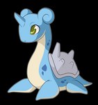 alpha_channel ambiguous_gender blue_body blue_horn feral generation_1_pokemon glistening glistening_eyes green_eyes grey_shell horn lapras milk-jug nintendo pokemon pokemon_(species) shell side_view simple_background solo transparent_background yellow_body