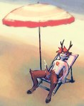 animal_genitalia anthro antlers balls beach beach_umbrella bodily_fluids cum ejaculation erection fur genital_fluids genitals hair hooves horn male masturbation nude nude_beach orgasm parasol penile penis public public_erection public_masturbation public_nudity public_orgasm seaside sitting solo vanderdeer van_(vanderdeer) deer faun hybrid mammal hi_res trans_(lore) trans_man_(lore)