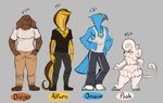 anthro bottomwear clothed clothing female footwear group jewelry male necklace pants partially_clothed poofy_hair shirt shoes topwear kaboozey alfaro_(kaboozey) diego_(kaboozey) oro_(kaboozey) pooh_(kaboozey) avian bird canid canine canis domestic_dog hyacinth_macaw macaw mammal neotropical_parrot parrot poodle reptile scalie snake true_parrot 2020 absurd_res hi_res