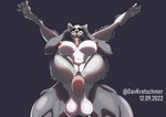 ahegao anal anal_penetration anthro anthro_on_anthro anthro_penetrated anthro_penetrating anthro_penetrating_anthro areola arms_on_head balls big_balls big_breasts big_nipples big_penis blue_eyes blush breasts duo female female_penetrated flexible full_nelson fur genitals grey_body grey_fur huge_balls huge_penis legs_behind_head legs_up long_tongue looking_pleasured male male/female male_penetrating male_penetrating_female muscular muscular_legs muscular_male nipples penetration penile penile_penetration penis penis_in_ass pussy sex shaking shivering simple_background thick_thighs tongue tongue_out white_body white_fur neelam_(artist) canid canine canis mammal wolf absurd_res hi_res