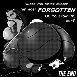 3_toes anthro big_breasts big_butt breasts butt cracked_ground duo eyebrows eyelashes facesitting feet female female_anthro huge_breasts huge_butt hyper hyper_butt looking_back sitting sitting_on_another tail text toes x_eyes mrmelted inktober h0ppy_(mrmelted) sarah_(mrmelted) domestic_cat felid feline felis lagomorph leporid mammal rabbit robot_anthro 1:1 2025 absurd_res artist_name dated english_text hi_res monochrome