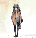 absolute_territory anthro bangs biped clothing coat crossgender female footwear fur grey_body grey_fur grey_hair hair holding_object long_hair mtf_crossgender shoes socks solo standing sweater topwear remy_boydell garfield_(series) fan_character nermal_(garfield) nervana_(remy_boydell) domestic_cat felid feline felis mammal hi_res painting_(artwork) traditional_media_(artwork) watercolor_(artwork) trans_(lore) trans_woman_(lore)