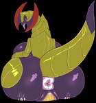 alpha_channel anus big_breasts big_butt blonde_hair breasts butt desbjust duo face_in_crotch face_in_pussy facesitting female generation_5_pokemon genitals hair hand_on_butt haxorus hi_res huge_breasts huge_butt human hyper hyper_breasts hyper_butt looking_at_viewer looking_back looking_back_at_viewer male male/female mammal nintendo pokemon pokemon_(species) presenting presenting_hindquarters puffy_anus pussy signature sitting_on_another tongue tongue_out