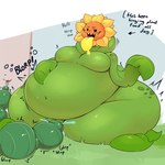 belly belly_expansion belly_squish big_belly big_breasts big_butt big_tongue black_eyebrows blorp breasts butt butt_expansion expansion eyebrows female flower freckled_face freckles green_body green_hose hand_on_belly hand_on_own_belly hose hose_in_pussy hose_inflation huge_belly huge_butt huge_thighs hyper hyper_butt hyper_thighs inflation leaf leaf_arms leaf_feet liquid_inflation looking_at_viewer motion_lines navel not_furry obese obese_female onomatopoeia open_mouth open_smile orange_face outside overweight overweight_female petal_hair petals plant pseudo_hair sharp_teeth smile smiling_at_viewer solo sound_effects squish swelling teeth text thick_thighs thigh_expansion tongue tongue_out water water_inflation weight_gain yellow_petals yellow_tongue cracker_(artist) electronic_arts plants_vs._zombies popcap_games elemental_creature flora_fauna flower_creature sunflower_(pvz) 2024 colored digital_media_(artwork) english_text hi_res shaded