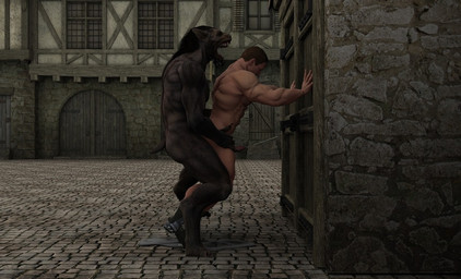 against_surface against_wall anal anal_orgasm anal_penetration anthro anthro_penetrating anthro_penetrating_human bodily_fluids cum cum_pool cum_while_penetrated cumshot dominant dominant_male duo ejaculation genital_fluids genitals hands-free human_on_anthro human_penetrated interspecies male male/male male_on_bottom male_on_top male_penetrated male_penetrating male_penetrating_male monster_penetrating muscular on_bottom on_top orgasm penetration penile penile_penetration penis penis_in_ass sex submissive submissive_male screamingunicorn mythology canid canine human mammal monster mythological_canine mythological_creature werecanid werecanine werecreature werewolf 3d_(artwork) digital_media_(artwork)