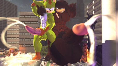 abs anthro big_muscles big_pecs big_penis bodily_fluids city cum destruction duo excessive_cum excessive_genital_fluids fire genital_fluids genitals huge_penis humanoid_genitalia humanoid_penis hyper hyper_genitalia hyper_penis macro male masturbation muscular muscular_male nude pecs penile penile_masturbation penis penis_size_difference pubes public_masturbation rubble scar sharp_teeth smug_grin teeth unusual_anatomy unusual_genitalia unusual_penis angelic_endowment sega sonic_the_hedgehog_(series) dewian_the_hedgegod trial_the_echidna echidna eulipotyphlan hedgehog mammal monotreme 16:9 3d_(artwork) digital_media_(artwork) hi_res widescreen