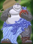 3_eyes anthro belly clothing feet flip_flops foot_fetish footwear hindpaw male multi_ear multi_eye musclegut muscular overweight overweight_male paws robe sandals saturn_(planet) shoes solo space tentacles tusks usikuma6 lifewonders tokyo_afterschool_summoners tsathoggua_(tas) hi_res