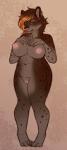 anthro breasts female genitals inverted_nipples looking_at_viewer nipples nude pussy slightly_chubby solo standing ayuukuro felid feline mammal hi_res