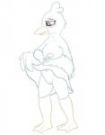 anatid anseriform anthro anthrofied avian beak big_breasts bird blue_body blue_fur blush bottomless bottomwear breasts butt chest_tuft clothed clothing clothing_lift dress duck ducklett erect_nipples feathered_wings feathers female fluffy fur generation_5_pokemon genitals grey_eyes head_tuft hi_res huge_breasts monochrome navel nintendo nipples non-mammal_breasts nude one_breast_out open_mouth pokemon pokemon_(species) posexe pussy simple_background skirt skirt_lift smile solo tuft white_background wings