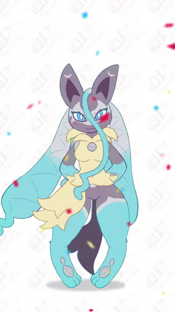 anthro breasts female solo sound_warning sylvpak nintendo pokemon generation_9_pokemon mega_evolution mega_lucario_z pokemon_(species) 9:16 animated hi_res meme short_playtime smaller_version_at_source sound webm