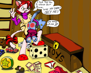 angry anthro bedroom bottomwear bottomwear_down butt butt_slap clothed clothing corporal_punishment dialogue dialogue_box duo female male on_lap otk pants pants_down parenting partially_clothed punishment reddened_butt scolding slap spank_marks spank_marks_on_ass spanked_butt spanking speech_bubble stern stern_look text young smallmew domestic_cat felid feline felis mammal english_text mother_(lore) mother_and_child_(lore) mother_and_son_(lore) parent_(lore) parent_and_child_(lore) parent_and_son_(lore) son_(lore)