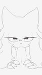 4_fingers anthro anthro_focus anthro_penetrated blush bodily_fluids claws clothed clothing cum cum_on_face cumshot duo ejaculation eyelashes eyewear fangs fellatio_pov female female_anthro female_focus female_penetrated finger_claws fingers first_person_view fur genital_fluids genitals glasses hair half-closed_eyes humanoid_genitalia humanoid_penis long_eyelashes looking_at_viewer male male/female male_pov narrowed_eyes penetrating_pov penetration penis penis_in_mouth pince-nez pointy_ears pov_blowjob prick_ears sex simple_background teeth white_background white_body liqueurmask nine_sols red_candle_games liwen_(nine_sols) felid feline mammal solarian animated english_description monochrome short_playtime