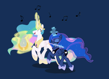 blue_body blue_feathers blue_fur blue_hair crown cutie_mark duo eyes_closed feathered_wings feathers female feral flute fur hair headgear horn jewelry lyre magic multicolored_hair musical_instrument necklace plucked_string_instrument simple_background smile string_instrument transparent_background white_body white_feathers white_fur wind_instrument wings woodwind_instrument chilllum light262 friendship_is_magic hasbro my_little_pony mythology princess_celestia_(mlp) princess_luna_(mlp) equid equine mammal mythological_creature mythological_equine winged_unicorn 2015 absurd_res alpha_channel digital_media_(artwork) hi_res