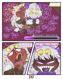 2_horns dark_body dark_skin duo female gameplay_mechanics grabbing_sheets grey_hair gui hair health_bar horn male male/female moan onomatopoeia penetration penile penile_penetration penis_in_vagina sex sharp_teeth sound_effects teeth text thought_bubble tremble_spikes unusual_anatomy unusual_eye_placement vaginal vaginal_penetration kittipaws kirby:_triple_deluxe kirby_(series) nintendo dark_taranza queen_sectonia_(original_form) taranza arachnid arthropod spider spidr absurd_res comic hi_res