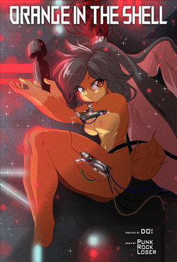 anthro areola big_ears breasts eyelashes feet female floppy_ears fur gloves_(marking) grey_hair hair holding_object holding_sex_toy long_ears looking_at_viewer lop_ears machine markings navel nipples nude orange_body orange_eyes orange_fur pink_areola pink_nipples sex_toy solo tan_body tan_fur text thick_thighs wide_hips wire grs bunny_hunter_(do!_games) orange_(bunny_hunter) human lagomorph leporid mammal rabbit robot english_text hi_res