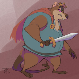 3_toes 4_fingers abstract_background angry anthro arm_tuft barefoot belly big_belly big_tail biped blue_clothing blue_shirt blue_topwear blue_tunic bottomless bottomless_anthro bottomless_male brown_body brown_eyebrows brown_fur brown_nose buckteeth cape cheek_tuft claws clothed clothing crooked_tail crown elbow_tuft eyebrows facial_tuft fangs fat_arms fat_legs feet finger_claws fingers frowning_at_viewer fur glance glaring_at_viewer gold_crown grumpy hairless_feet hairless_hands hairless_tail half-closed_eyes headgear holding_melee_weapon holding_object holding_sword holding_weapon humanoid_hands king male melee_weapon multicolored_body multicolored_fur narrowed_eyes neck_tuft notched_ear obese obese_anthro obese_male open_mouth orange_cape orange_clothing overweight overweight_anthro overweight_male paws pink_sclera plantigrade raised_heel royalty shirt side_view small_feet small_hands small_head solo sword tail tan_body tan_fur teeth thick_eyebrows thick_tail thick_thighs tiptoes toes topwear tuft tunic two_tone_body two_tone_fur walking weapon whiskers greenthehuntress the_nutcracker_prince mouse_king mouse_king_(nutcracker_prince) mammal mouse murid murine rat rodent 1:1 2014 colored digital_drawing_(artwork) digital_media_(artwork) shaded signature