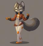 alternative_fashion anthro clothing cyberpop eyes_closed female fur grey_body grey_fur j-fashion jacket simple_background solo spacesuit topwear feretta space_vixen tale_of_tails webtoon vixavil_hayden canid canine fox mammal red_fox silver_fox true_fox digital_media_(artwork) hi_res shaded