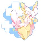 breasts featureless_breasts female humanoid_nose navel slightly_chubby solo weepinbelly nintendo pokemon generation_6_pokemon mega_audino mega_evolution pokemon_(species) 1:1 2020 alternate_version_at_source